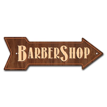 Barber Shop Arrow Sign Funny Home Decor 24in Wide